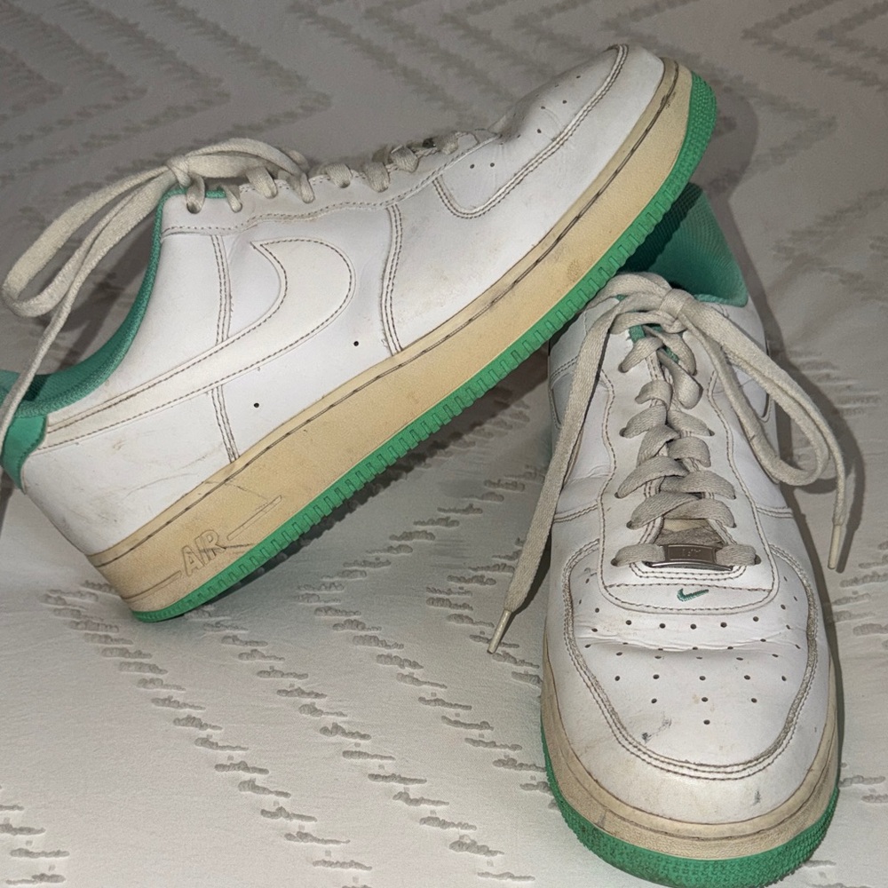Nike Air Force 1 '07 White/Light Menta Green - DH7561-107 - Mens Size 14